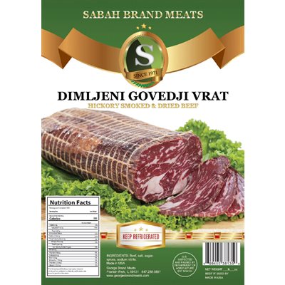 SABAH Smoked Beef Neck (Dimljeni Govedji Vrat) Appr 20lb