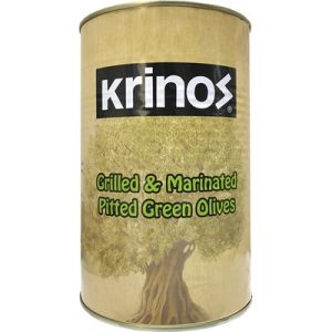 KRINOS Grilled & Marinated Pitted Green Olives
8.8lb tin