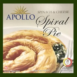 APOLLO Spiral Spinach & Cheese Pie 850g box