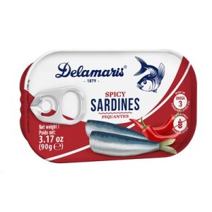 DELAMARIS Spicy Sardines in Sunflower Oil 90g tin