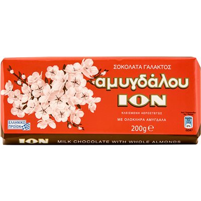 ION Chocolate with almonds 200g bar